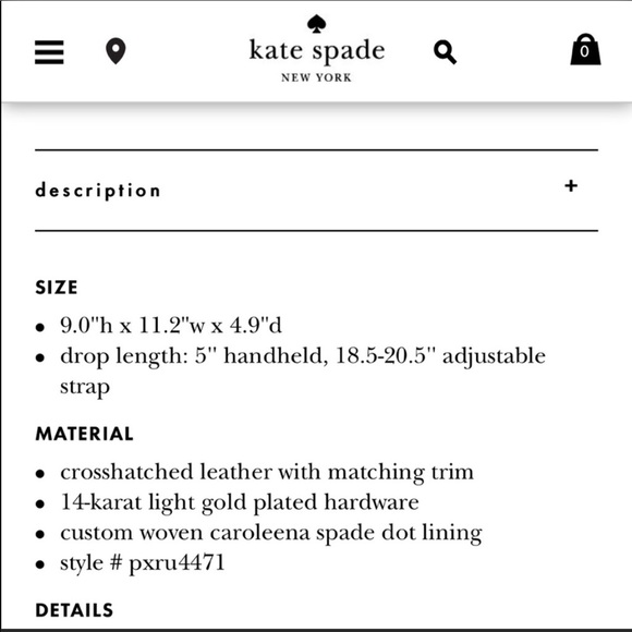 KATE SPADE CEDAR STREET MAISE BAG - Picture 7 of 7